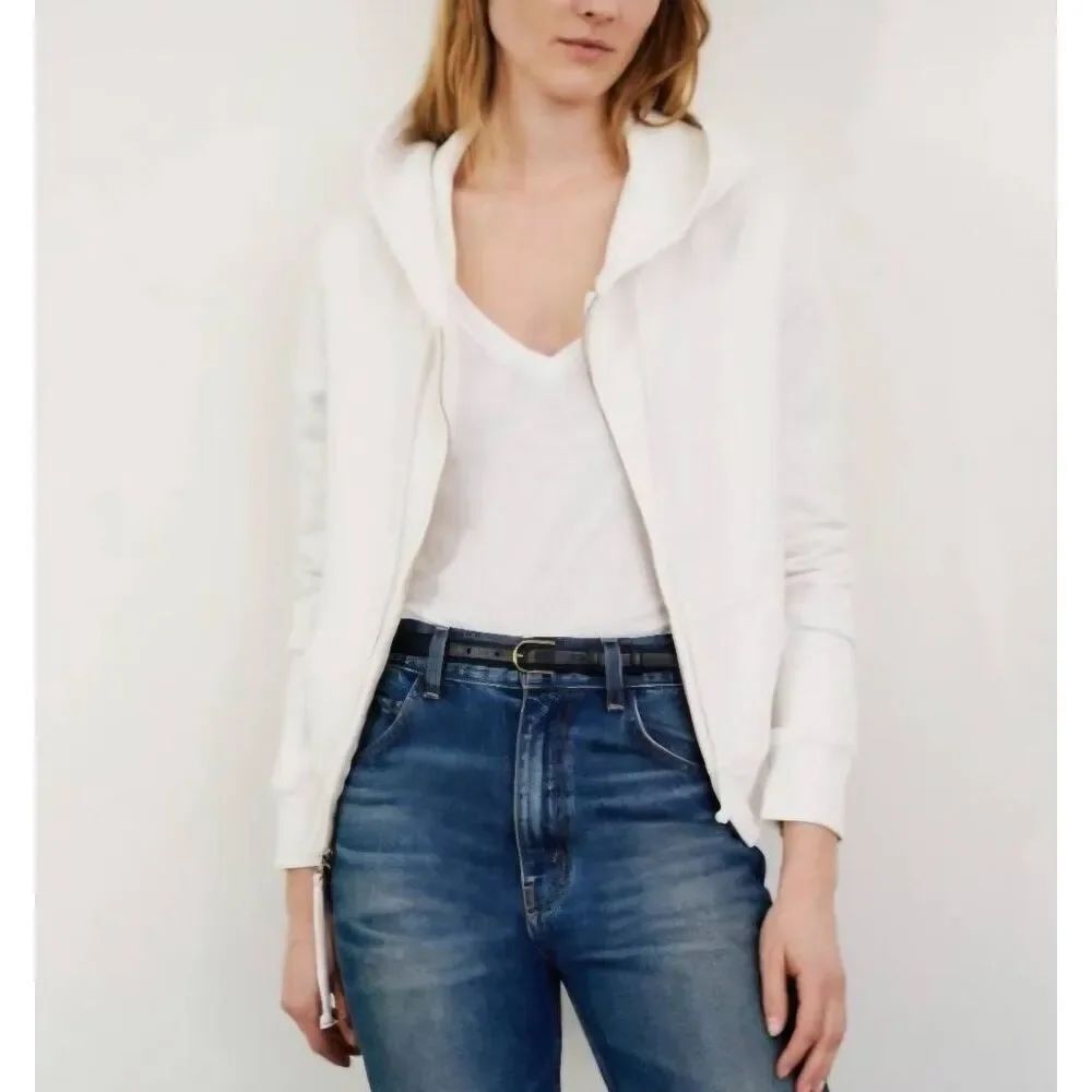NILI LOTAN Callie Zip Up Hoodie sz XS No Drawstring!